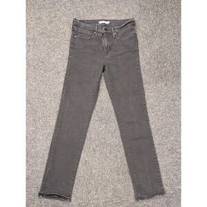 Levi's 314 Jeans Women's Sz 30 Black Shaping Straight Stretch Mid Rise Denim